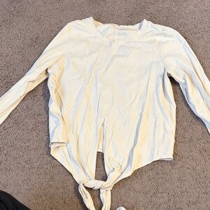 Lululemon Athletica Cream Long Sleeve Women's Top